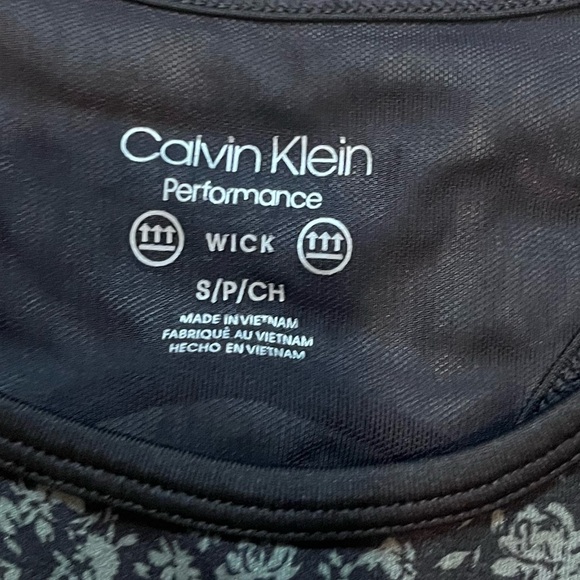 Calvin Klein Performance Green Floral Sports Bra Size Small - Picture 2 of 5